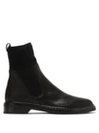 Matchesfashion.com The Row - Fara Cashmere Insert Leather Boots - Womens - Black