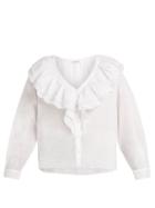 Matchesfashion.com Masscob - Herman Ruffle Trimmed Cotton Blouse - Womens - Ivory