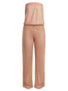 Matchesfashion.com Melissa Odabash - Grace Strapless Crochet Knit Jumpsuit - Womens - Pink