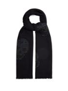 Alexander Mcqueen Polka-dot Skull Wool-blend Scarf