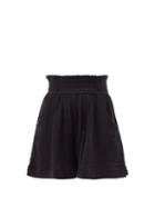 Matchesfashion.com Anaak - Adrian Elasticated-waist Cotton Shorts - Womens - Black