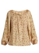 Mes Demoiselles Pavane Floral-print Silk Blouse