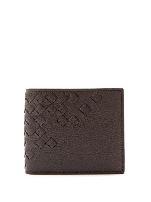 Matchesfashion.com Bottega Veneta - Brown Bi Fold Leather Wallet - Mens - Dark Brown