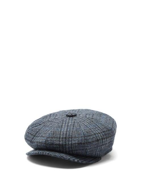 Lock & Co. Hatters - Murfield Check Wool-tweed Flat Cap - Mens - Blue
