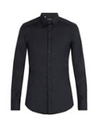 Matchesfashion.com Dolce & Gabbana - Johnny Stretch Cotton Shirt - Mens - Navy