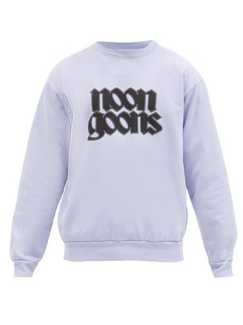 Matchesfashion.com Noon Goons - Knight Logo-print Cotton-jersey Sweatshirt - Mens - Light Purple