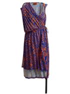 Matchesfashion.com Colville - Asymmetric Pleated Midi Dress - Womens - Blue Print