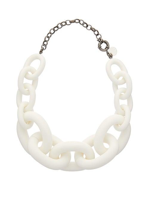 Matchesfashion.com Vanda Jacintho - Exaggerated-chain Choker Necklace - Womens - White