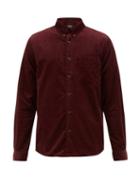 Matchesfashion.com A.p.c. - Button Down Cotton Needlecord Shirt - Mens - Burgundy