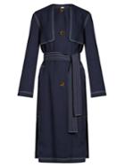 Khaite Isadora Collarless Trench Coat