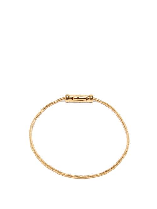 Matchesfashion.com Tom Wood - Gold-vermeil Herringbone-chain Bracelet - Mens - Gold