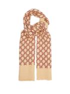 Matchesfashion.com Gucci - Gg Linen Blend Gauze Scarf - Womens - Burgundy