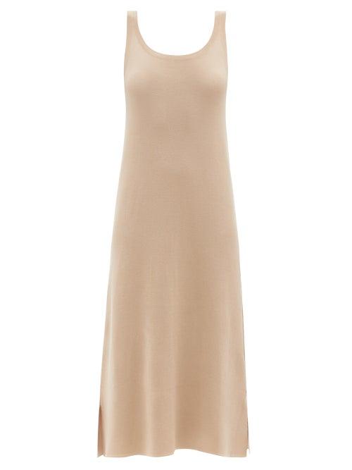 Ladies Rtw The Row - Cloveri Scoop-neck Cashmere-blend Midi Dress - Womens - Beige