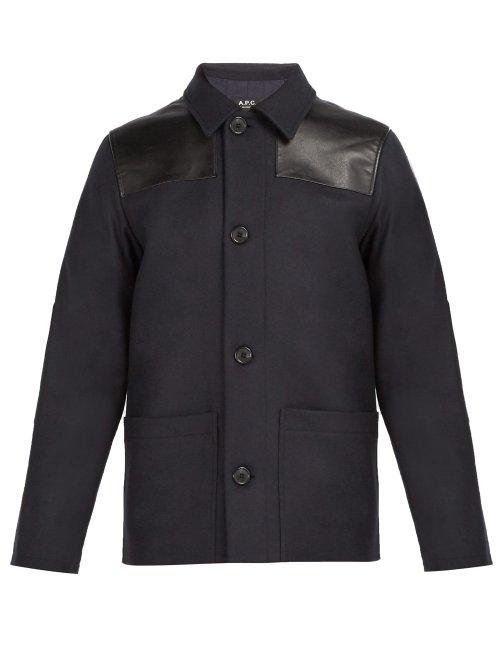 Matchesfashion.com A.p.c. - Donkey Wool Blend Field Jacket - Mens - Dark Navy