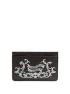 Alexander Mcqueen Coat Of Arms-print Leather Cardholder