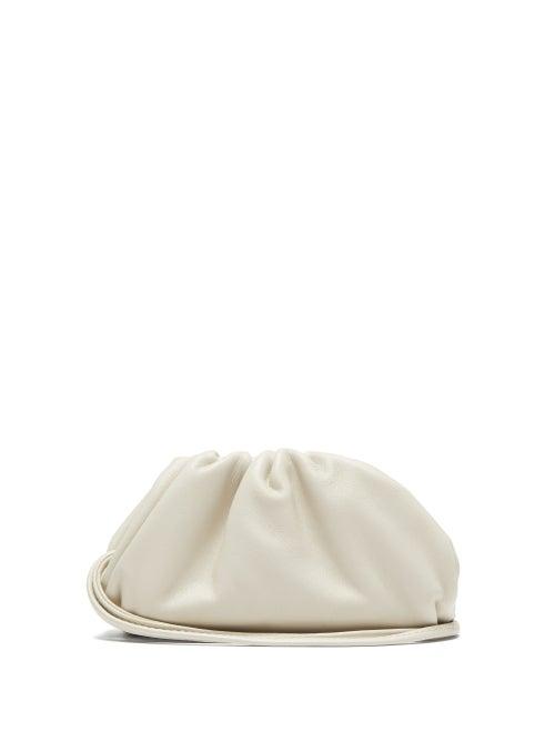 Matchesfashion.com Bottega Veneta - The Pouch Small Leather Cross-body Bag - Womens - White