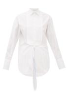 Matchesfashion.com Jw Anderson - Oversized Cotton Tuxedo Shirt - Womens - White
