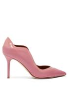 Matchesfashion.com Malone Souliers By Roy Luwolt - Penelope Patent Leather Trimmed Pumps - Womens - Pink