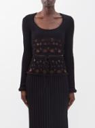 Christopher Esber - Scoop-neck Crochet-knit Crop Top - Womens - Black