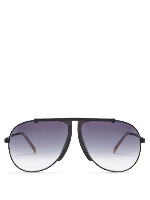 Matchesfashion.com Celine Eyewear - Aviator Frame Sunglasses - Womens - Black