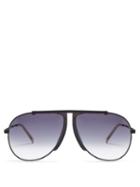 Matchesfashion.com Celine Eyewear - Aviator Frame Sunglasses - Womens - Black