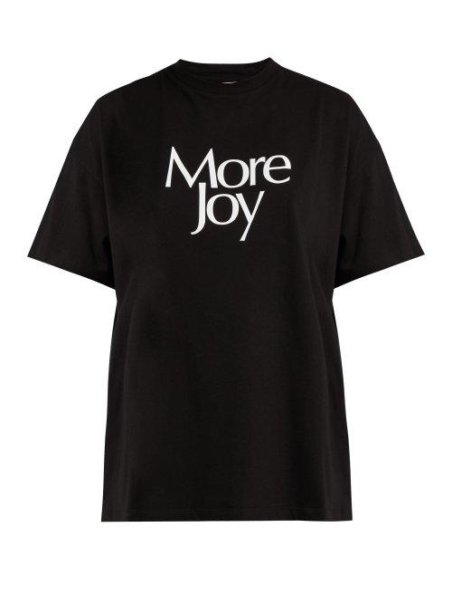 Matchesfashion.com Christopher Kane - More Joy Printed Cotton T Shirt - Womens - Black