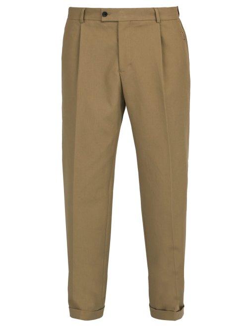 Matchesfashion.com Ribeyron - Cotton Gabardine Trousers - Mens - Beige