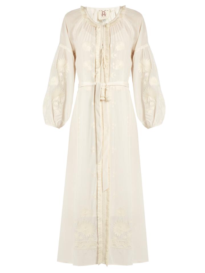 Figue Tula Embroidered Silk Dress