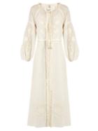 Figue Tula Embroidered Silk Dress