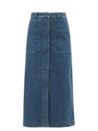 Chlo - High-rise Buttoned Denim Skirt - Womens - Denim