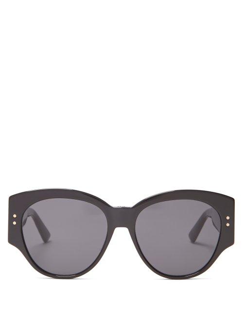 Matchesfashion.com Dior Eyewear - Lady Diorstuds2 Acetate Cat Eye Sunglasses - Womens - Black