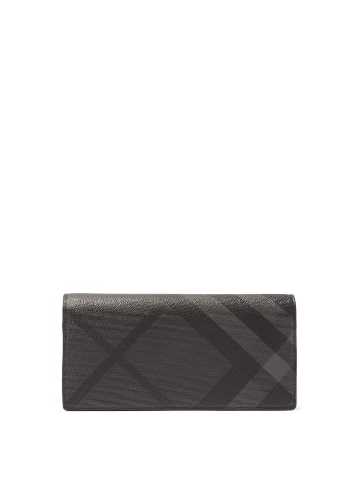 Burberry London Check Grained Leather Wallet