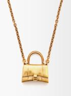 Balenciaga - Hourglass Pendant Necklace - Womens - Gold