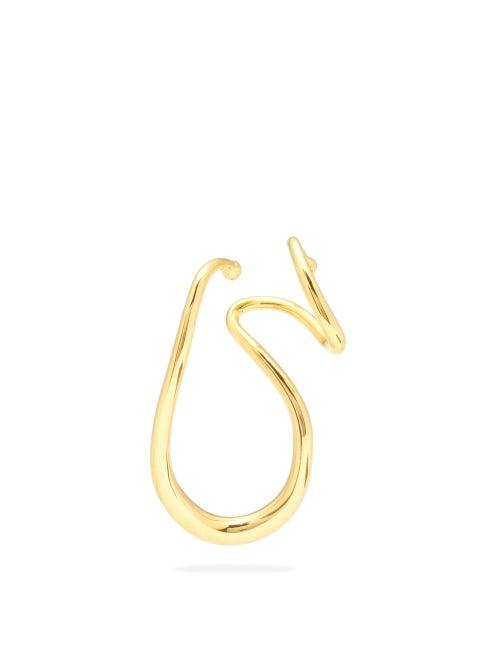 Matchesfashion.com Charlotte Chesnais - Drop Cuff 18kt Gold-vermeil Ear Cuff - Womens - Gold