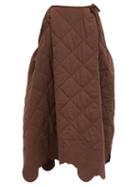 Matchesfashion.com Cecilie Bahnsen - Lykke High-rise Quilted-faille Skirt - Womens - Brown