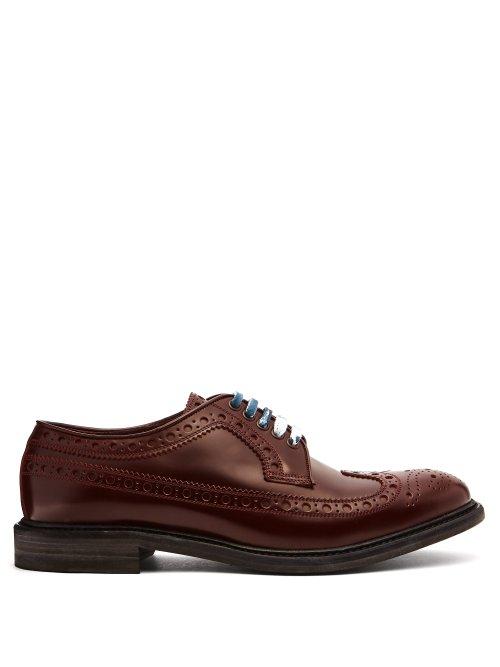 Matchesfashion.com Burberry - Leather Brogues - Mens - Red