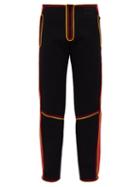 Matchesfashion.com Calvin Klein 205w39nyc - Stripe Trim Neoprene Scuba Trousers - Mens - Black Red