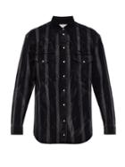 Matchesfashion.com Faith Connexion - Striped Denim Shirt - Mens - Black