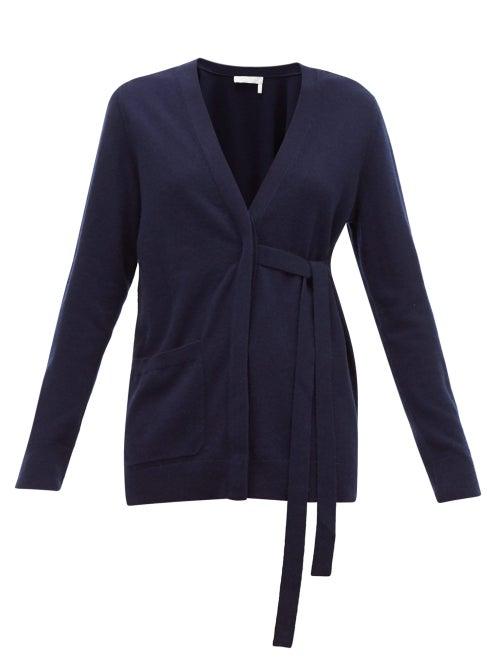 Matchesfashion.com Chlo - V-neck Cashmere Cardigan - Womens - Navy