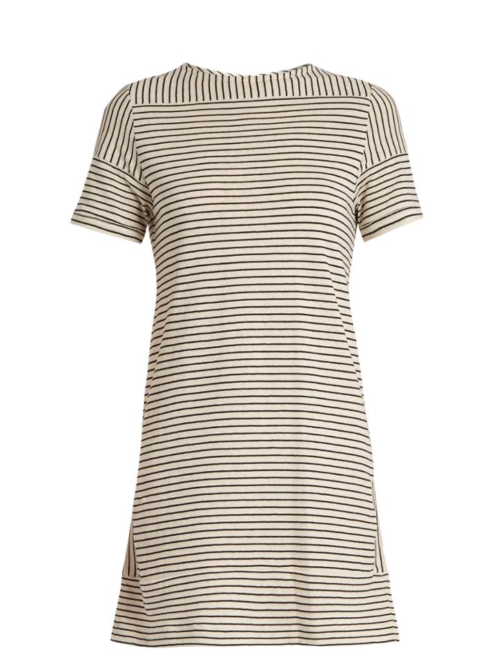 A.p.c. Mauricia Striped Cotton-blend Jersey Dress