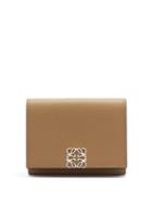 Matchesfashion.com Loewe - Anagram Grained-leather Tri-fold Wallet - Womens - Tan