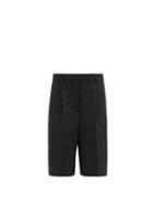 Matchesfashion.com Acne Studios - Ruthie Pleated Wool-blend Grain-de-poudre Shorts - Womens - Black
