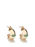 Zo Chicco - Emerald & 14kt Gold Hoop Earrings - Womens - Green Gold