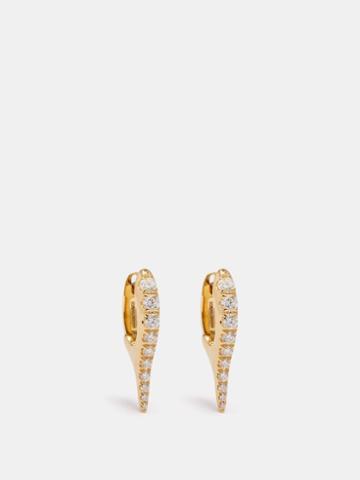 Melissa Kaye - Lola Needle Diamond & 18kt Gold Earrings - Womens - Gold Multi