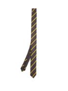 Matchesfashion.com Prada - Striped Silk Tie - Mens - Grey Multi