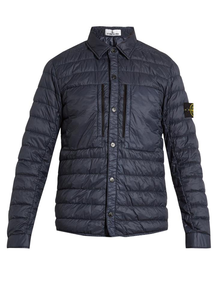 Stone Island Logo-patch Quilted-down Jacket