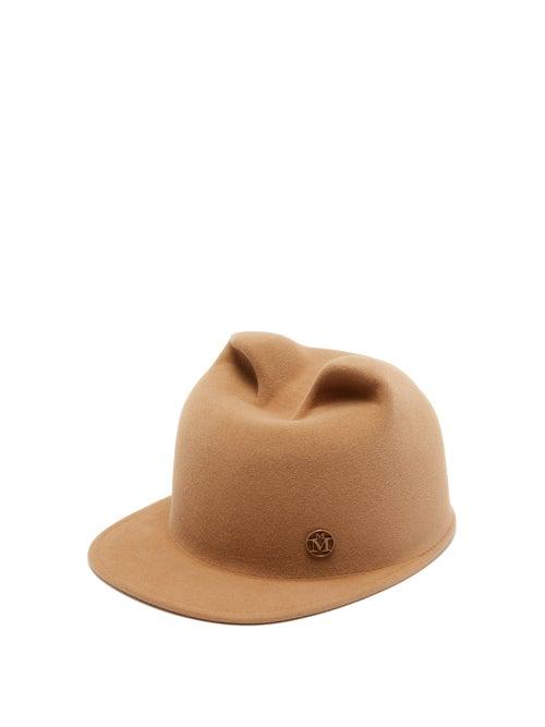 Matchesfashion.com Maison Michel - Jamie Felt Cap - Womens - Camel