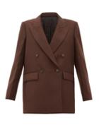 Matchesfashion.com Joseph - Morgan Double Breasted Twill Blazer - Womens - Brown