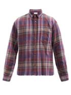 Matchesfashion.com John Elliott - Hemi Oversized Check Cotton Shirt - Mens - Purple Multi