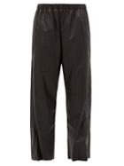 Matchesfashion.com Mm6 Maison Margiela - Elasticated-waist Faux-leather Trousers - Womens - Black